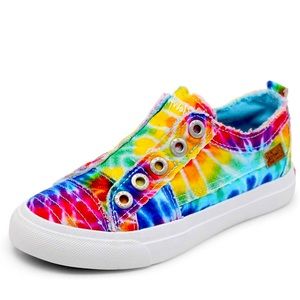 Blowfish Malibu Unisex-Child Play Sneaker * Rainbow Tie Dye NEW